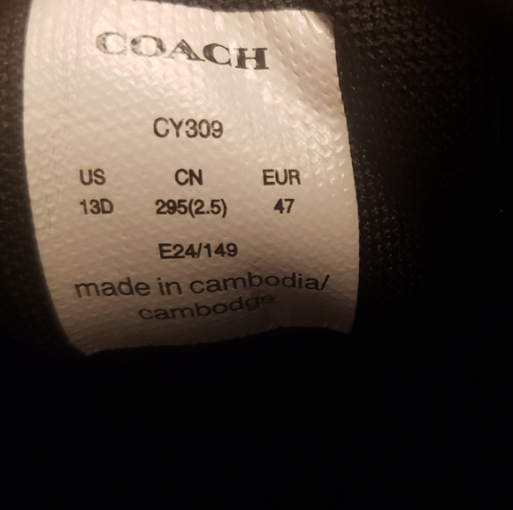 Coach High Line Signature Sneakers - Graphite/Black, M US 13D, Leather - Picture 13 of 15